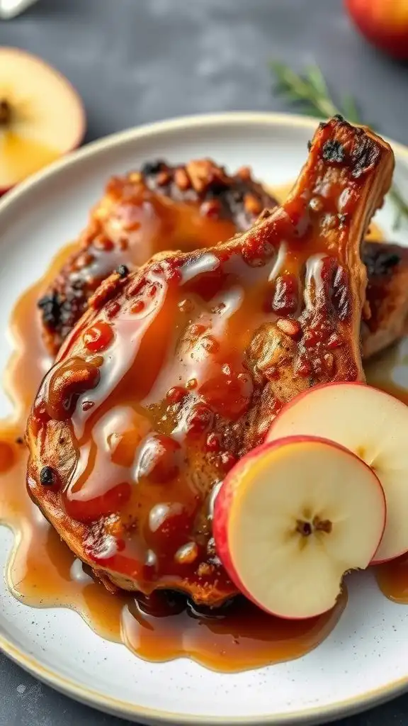 apple cider glazed pork chops