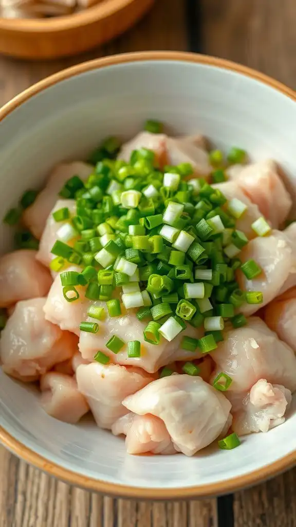 aromatic green onions for freshness