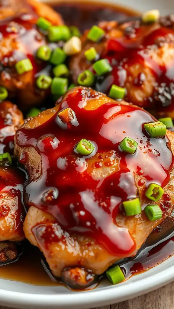 asian style soy glazed thighs