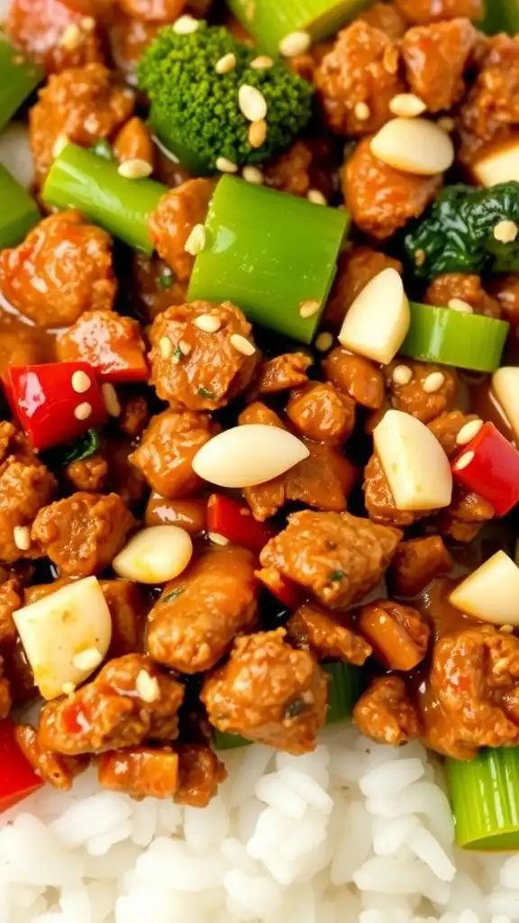 asian garlic ground chicken asian garlic ground chicken