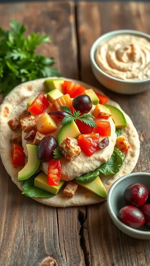 avocado and hummus pita pocket avocado and hummus pita pocket