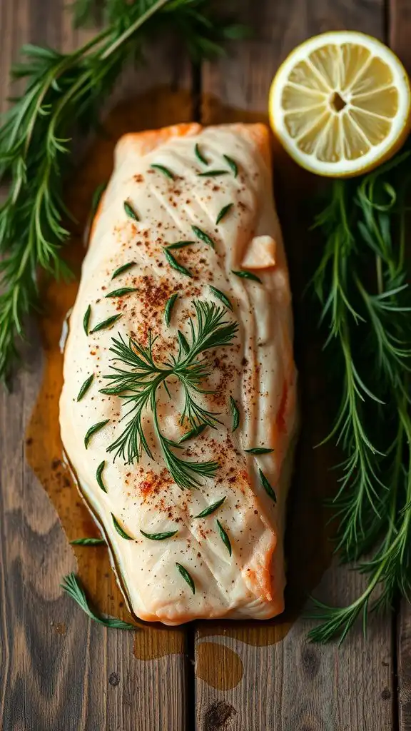 baked salmon with dill and lemon