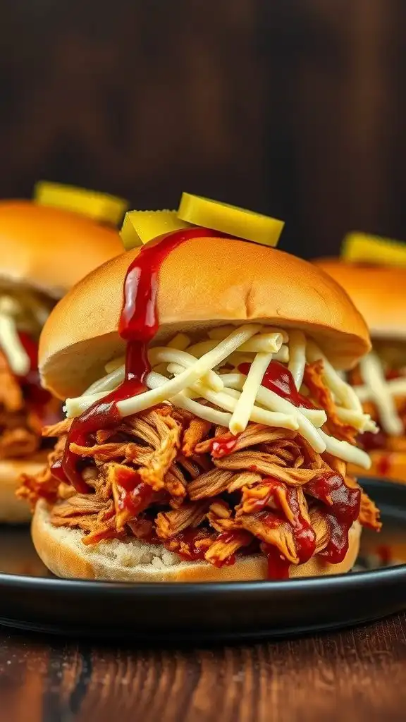 bbq pulled chicken sandwiches
