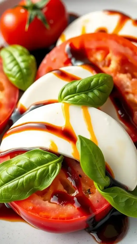 caprese salad with balsamic reduction 1
