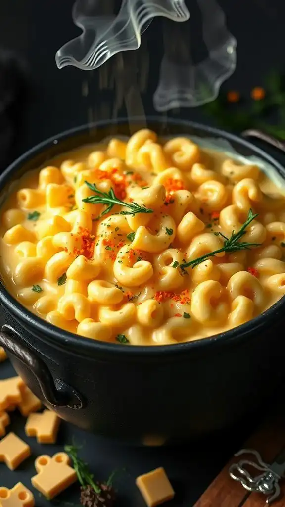 cauldron of mac and cheese