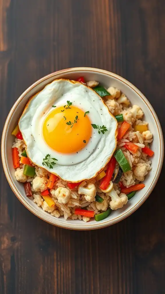 cauliflower fried rice with vegetables