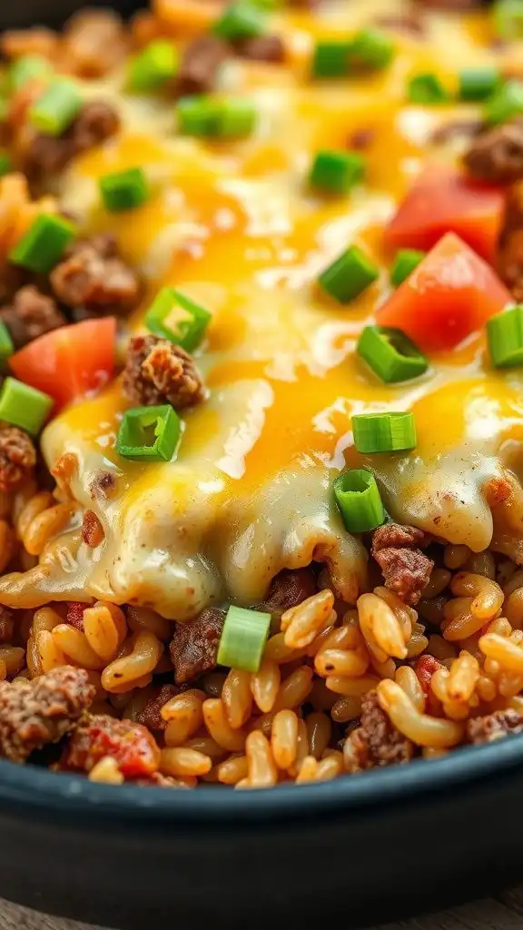 cheesy taco rice casserole