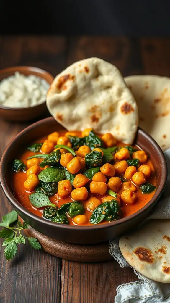 chickpea and spinach curry 1