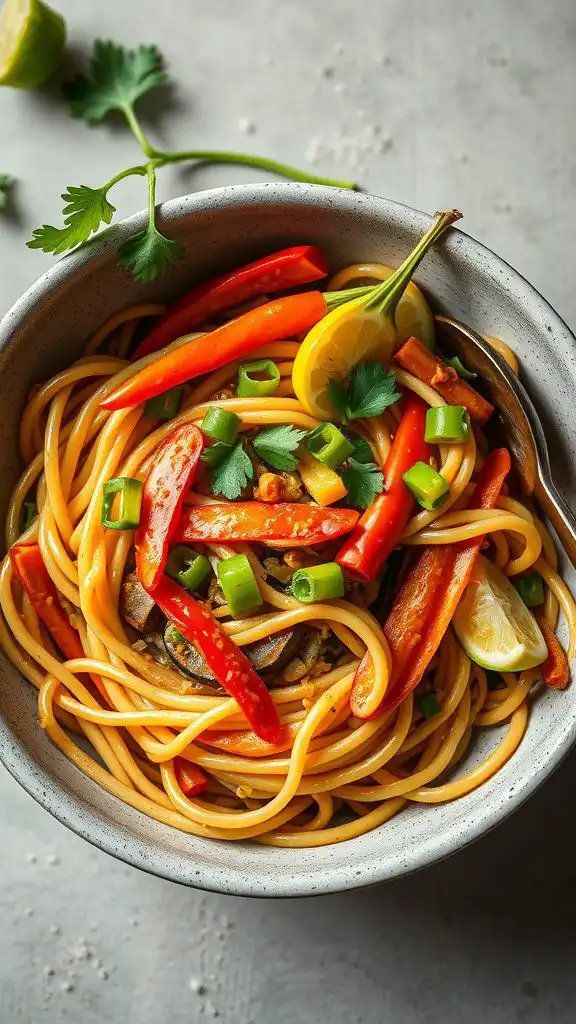 chili garlic noodles with vegetables
