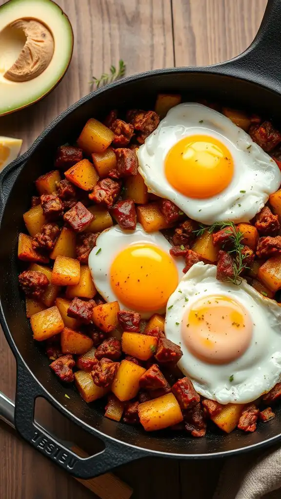 chorizo and potato hash
