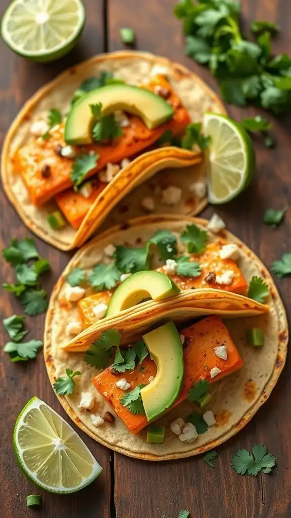 cilantro lime salmon tacos