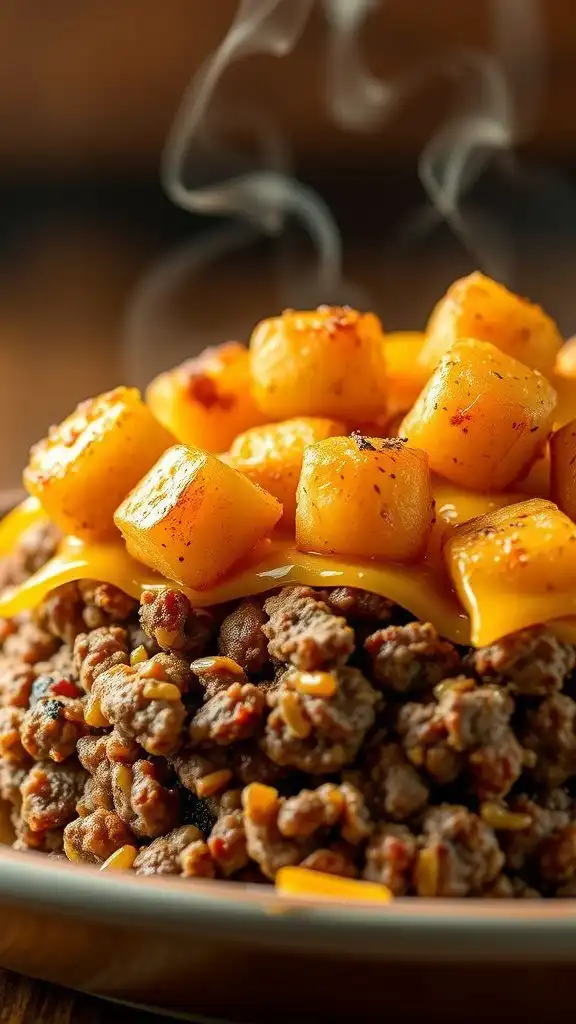 classic tater tot casserole with ground beef