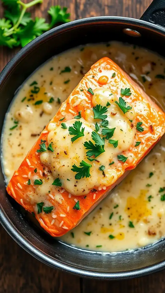 creamy garlic parmesan salmon