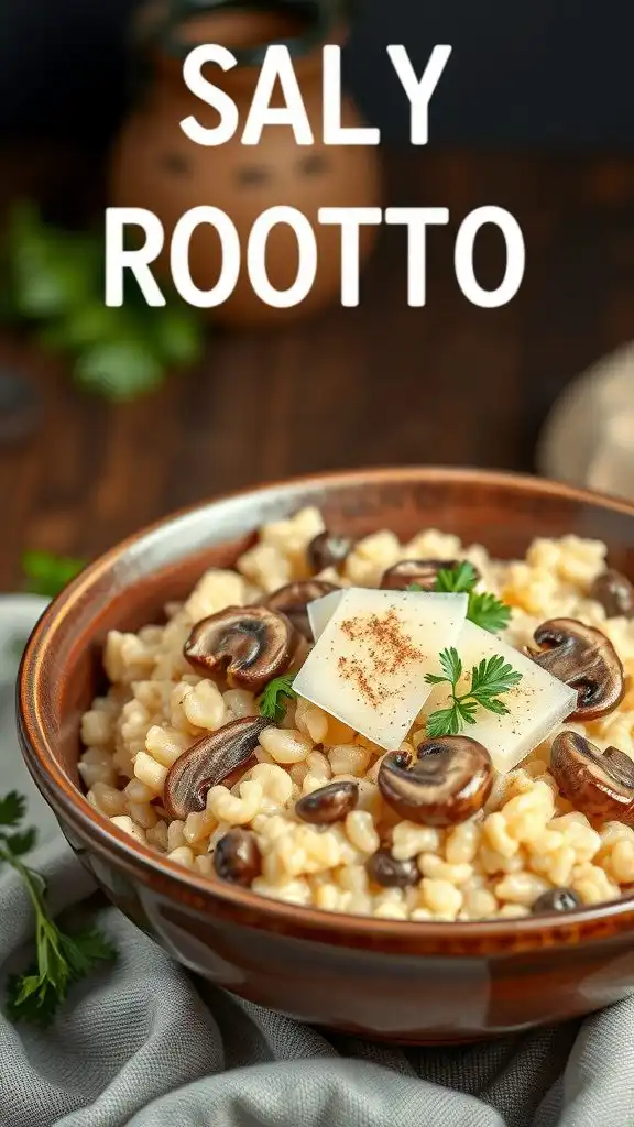 creamy mushroom risotto 1
