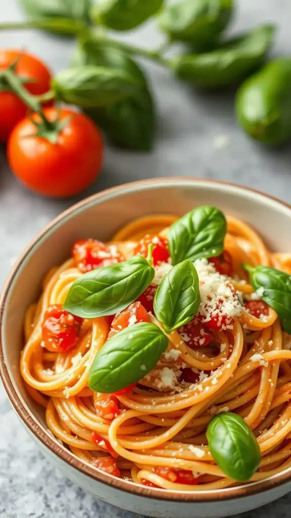 creamy tomato basil pasta 5