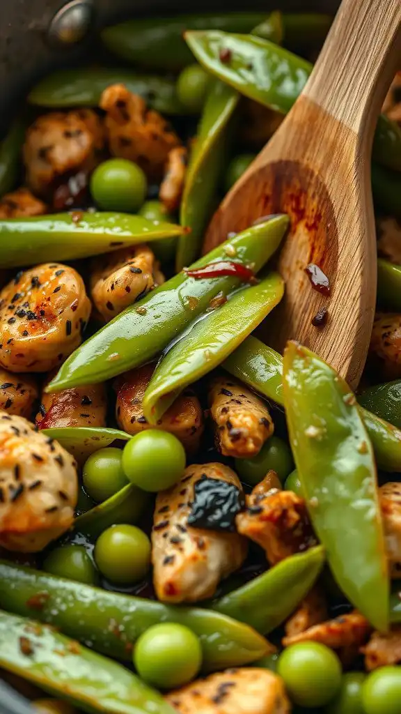crunchy snap peas addition