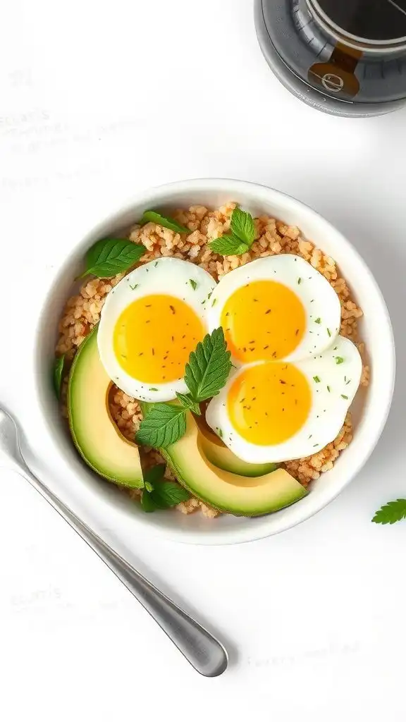 egg and avocado breakfast bowl