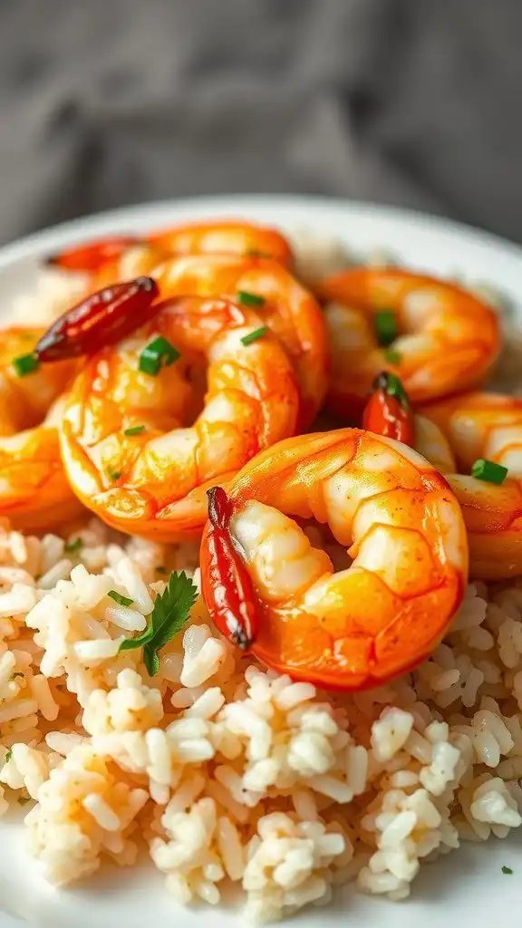 garlic butter shrimp and rice 1