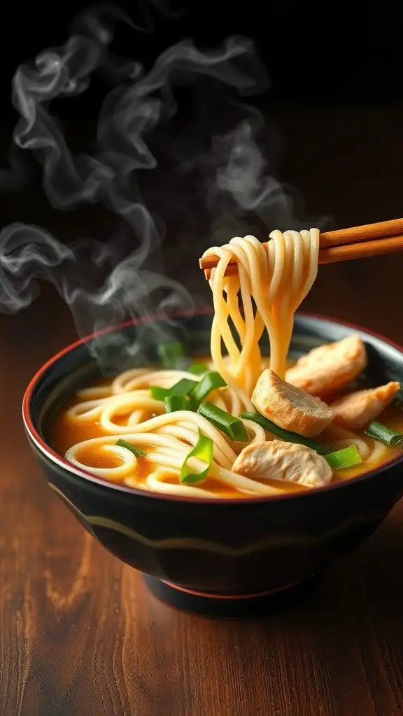 ginger chicken udon soup