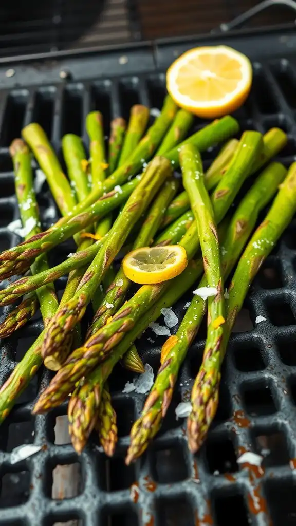 grilled asparagus with lemon zest