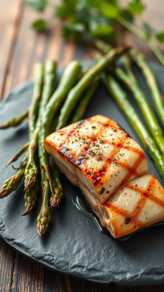 grilled salmon with asparagus