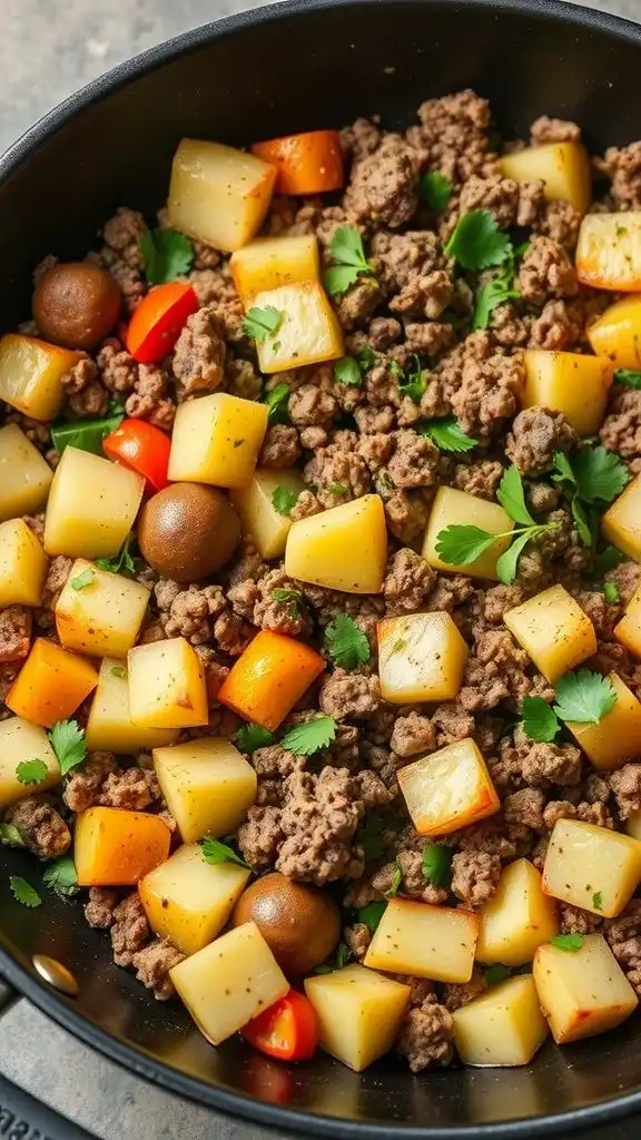 ground beef and potato skillet