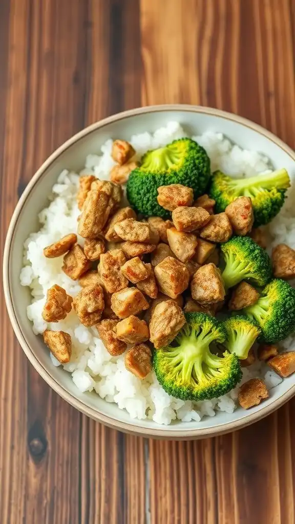 ground chicken and broccoli rice bowl ground chicken and broccoli rice bowl