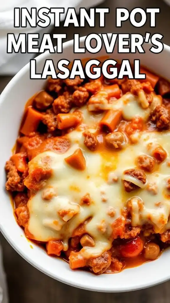 instant pot meat lovers lasagna