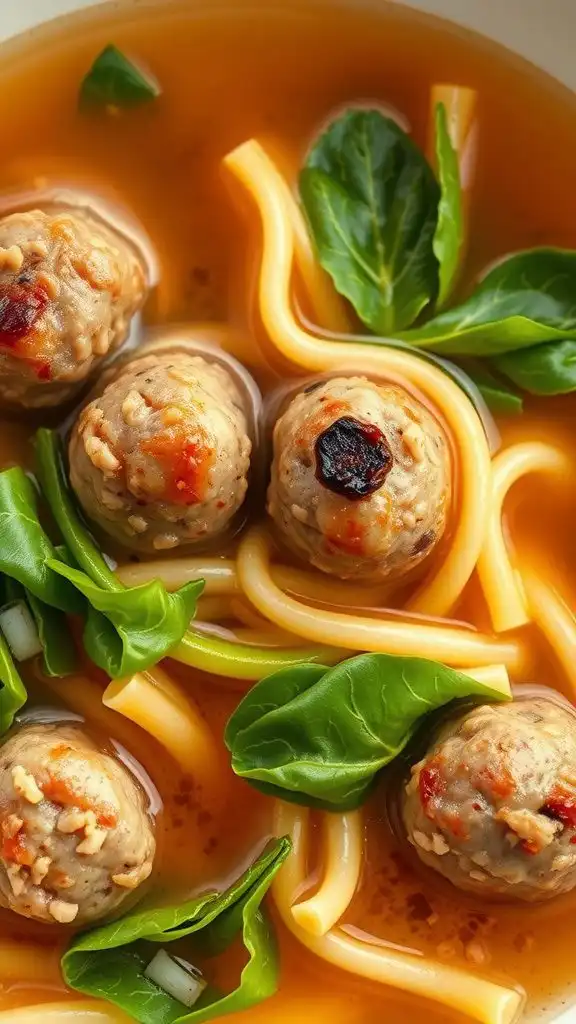 italian wedding soup with chicken broth