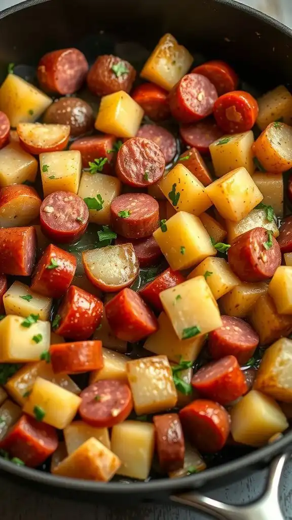 kielbasa and potato hash