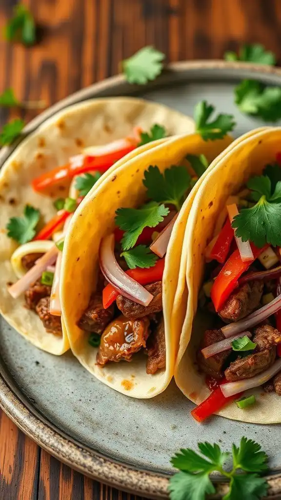 korean tacos with spicy slaw
