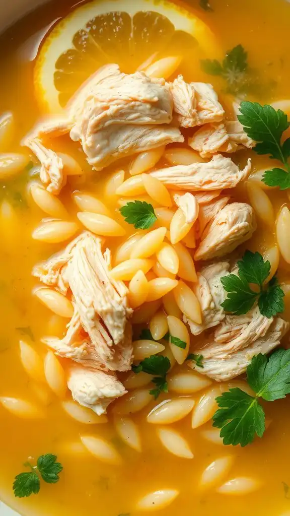 lemon chicken orzo soup 1