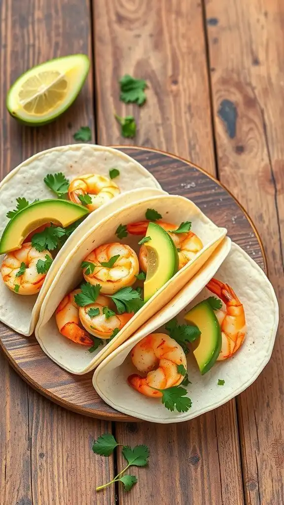 lemon garlic shrimp tacos