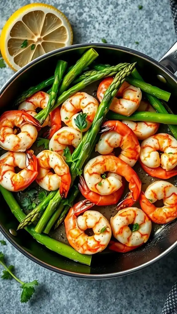 lemon garlic shrimp with asparagus 1 lemon garlic shrimp with asparagus 1