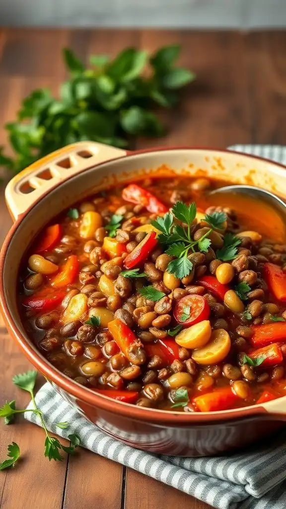 lentil and vegetable casserole