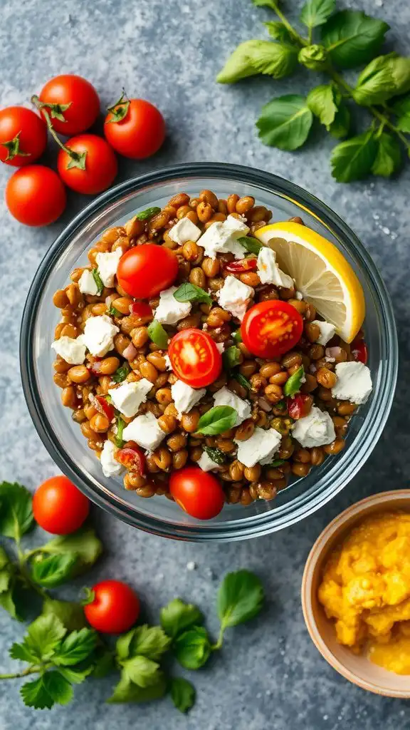 lentil salad with feta
