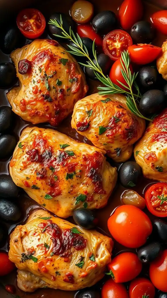 mediterranean braised chicken thighs