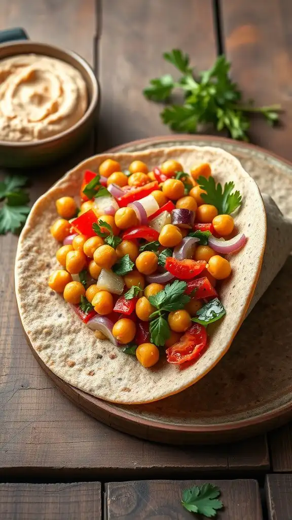mediterranean chickpea salad wrap mediterranean chickpea salad wrap