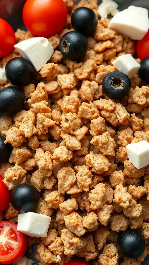 mediterranean ground chicken bowl mediterranean ground chicken bowl