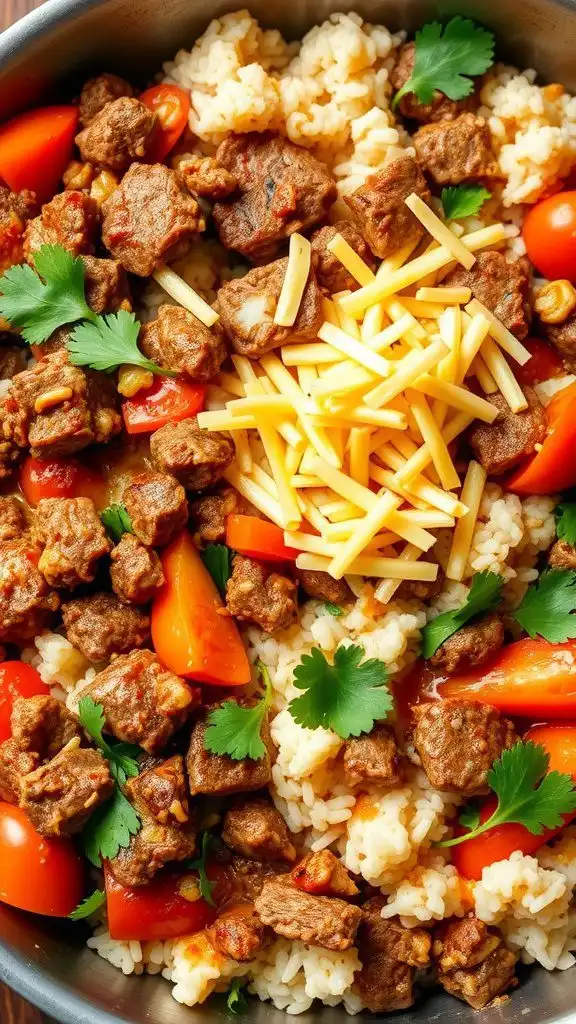 mexican ground beef and rice skillet