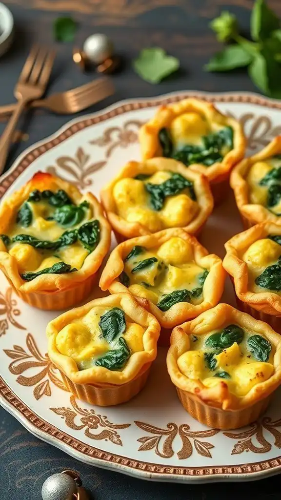 mini quiches with spinach and cheese