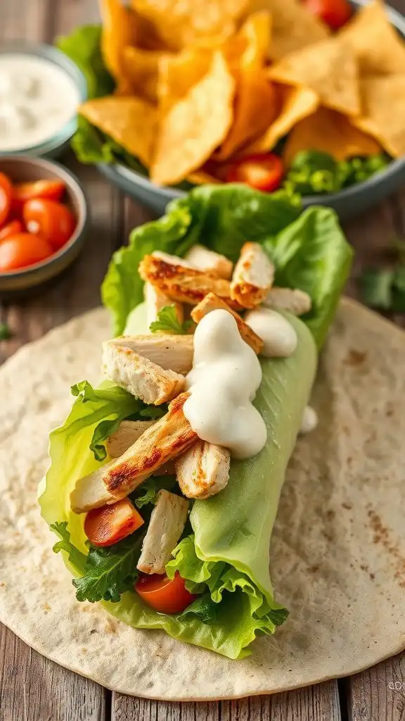 no cook 5 minute caesar salad wrap