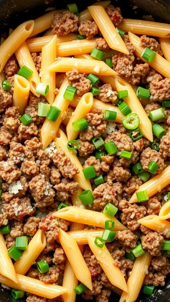 one pan ranch pasta with ground beef