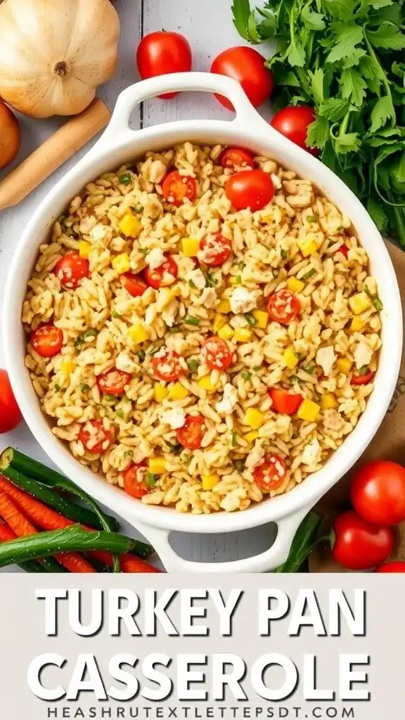 one pan turkey and rice casserole