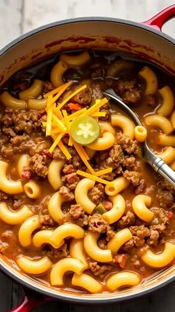 one pot cheeseburger pasta