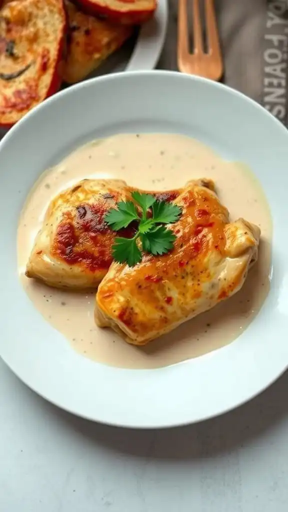 paprika chicken thighs with sherry cream