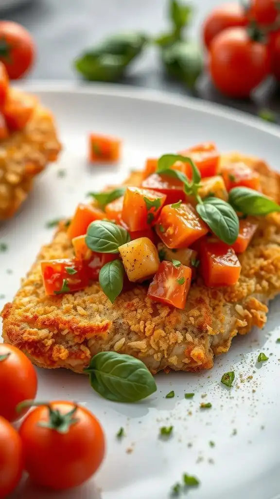 parmesan crusted bruschetta chicken