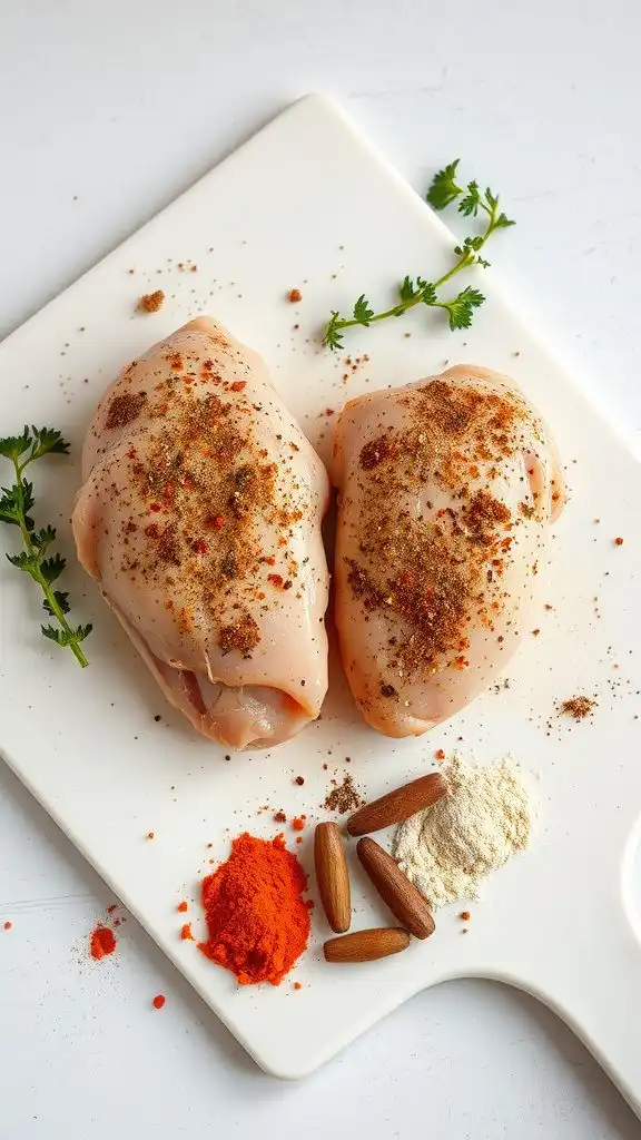 perfectly seasoned chicken breasts