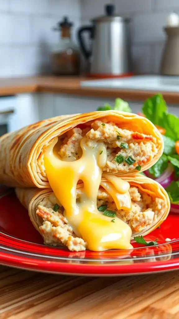 pre cooked tuna melt wrap with melt in your mouth
