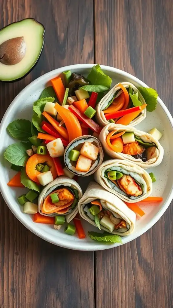 quick and easy sushi tortilla rolls